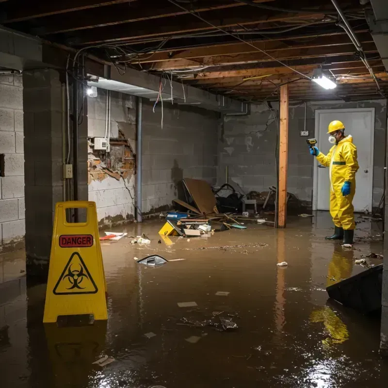 Flooded Basement Electrical Hazard in Phil Campbell, AL Property